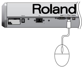 ROLAND FANTOM G8 - Connecting a USB Mouse (sold separately) - 1