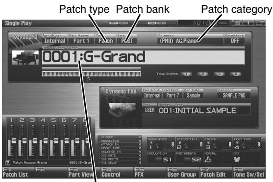 ROLAND FANTOM G8 - Press [SINGLE] to access the Single Play screen. - 2