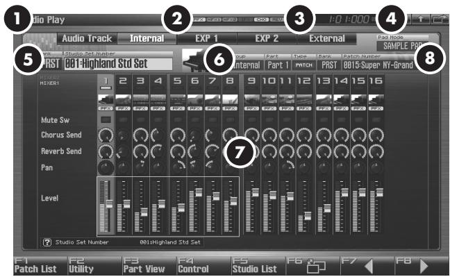 ROLAND FANTOM G8 - Functions in the Studio Play Screen - 1