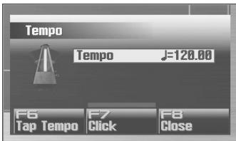ROLAND FANTOM G8 - Press [TEMPO]. - 1