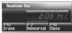 ROLAND FANTOM G8 - Begin realtime recording (p. 222). - 1