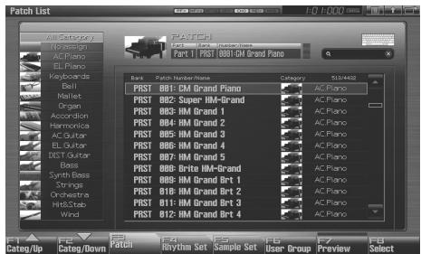 ROLAND FANTOM G8 - Selecting the Sound for a Part - 1
