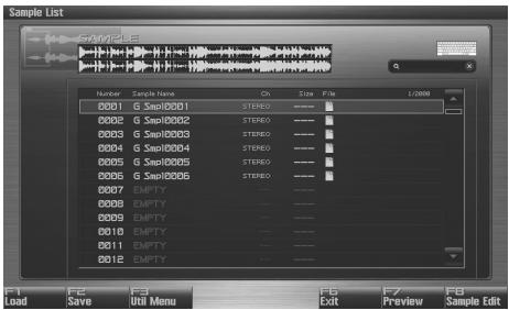 ROLAND FANTOM G8 - Press [SAMPLE] twice. - 2