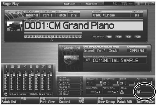 ROLAND FANTOM G8 - Access the Single Play screen (p. 46). - 1
