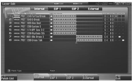 ROLAND FANTOM G8 - Press [F8 (Layer Edit)]. - 1