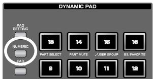 ROLAND FANTOM G8 - Using the Pads as Numeric Keys (NUMERIC) - 1