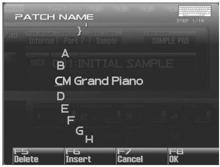 ROLAND FANTOM G8 - Assigning a Name - 1