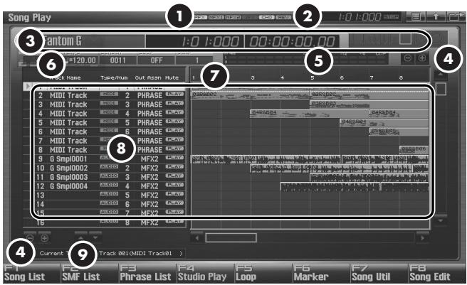 ROLAND FANTOM G8 - Operations in the Song Play Screen - 1