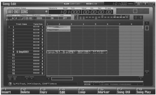 ROLAND FANTOM G8 - Press [F8 (Song Edit)]. - 2