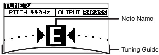 ROLAND GT-10 - About the Display During Tuning - 1