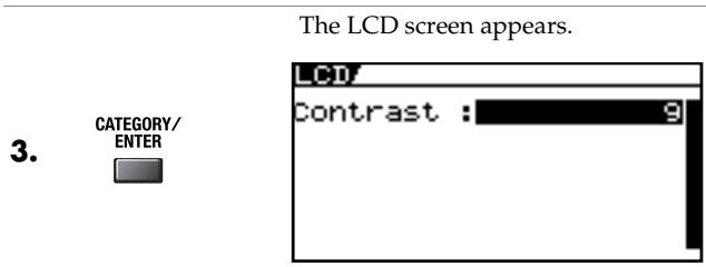 ROLAND GT-10 - Adjusting the Display Contrast (LCD Contrast) - 2