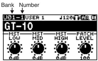 ROLAND GT-10 - About the Bank and Number Display - 2