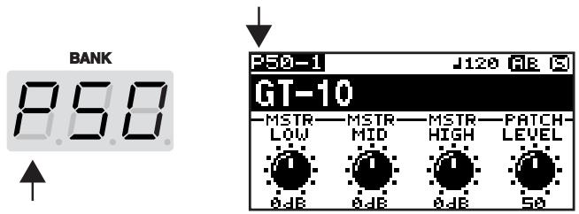 ROLAND GT-10 - Preset Banks (P01-P50) - 1