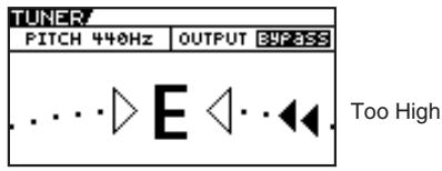 ROLAND GT-10 - About the Display During Tuning - 2