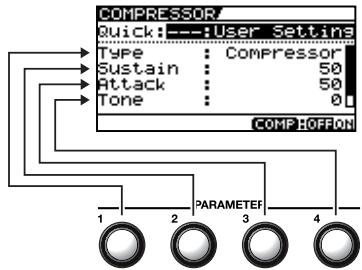 ROLAND GT-10 - Operations Using the PARAMETER Knobs - 2