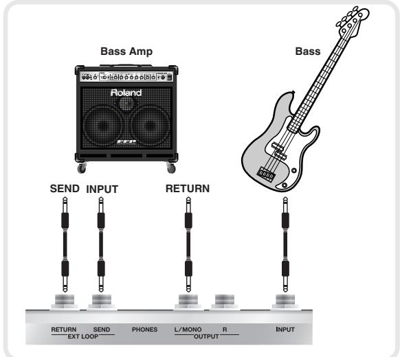ROLAND GT-10B - Example 2: Using Send and Return on the bass Amp - 1