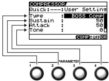 ROLAND GT-10B - Operations Using the PARAMETER Knobs - 2