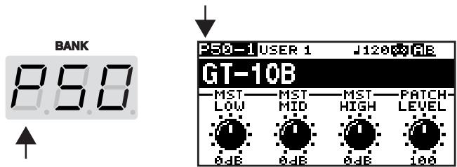 ROLAND GT-10B - Preset Banks (P01-P50) - 1