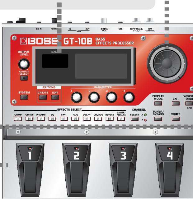 ROLAND GT-10B - About the Bank and Number Display - 3