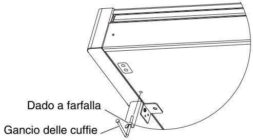 ROLAND HP102E - Come fissare il gancio delle cuffie - 1