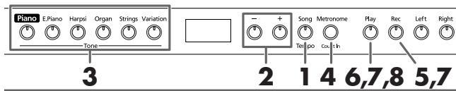 ROLAND HP102E - Aufnahme eines neuen Stücks - 1