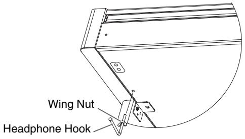 ROLAND HP102E - Attaching the Headphone Hook - 1