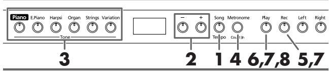 ROLAND HP102E - Nieuw stuk opnemen - 1