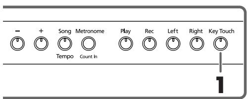 ROLAND HP102E - Réglage de la dynamique du clavier (key touch) - 1