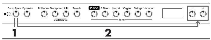 ROLAND HP102E - Adding a Sense of Depth to the Sound (Grand Space) - 1