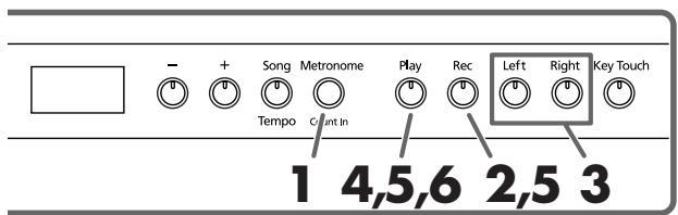 ROLAND HP102E - Selecting and Recording the Track for Each Hand Separately - 2