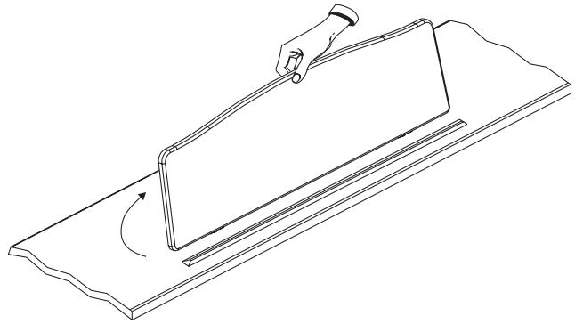 ROLAND HP102E - Anbringen des Notenständers - 2