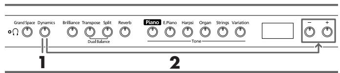 ROLAND HP102E - Áñadir vigor al sonido (Dynamic Emphasis) - 1