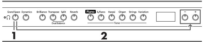 ROLAND HP102E - Hinzufügen einer gewissen 'Tiefe' (Grand Space) - 1