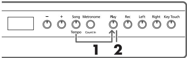 ROLAND HP102E - Reproducir todas las canciones continuamente (All Song Play) - 1