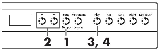 ROLAND HP102E - Appuyez sur le bouton [play]. - 1