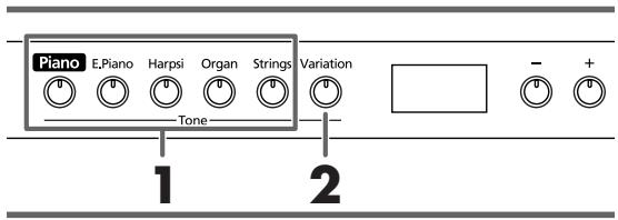 ROLAND HP102E - Klanganwahl - 1