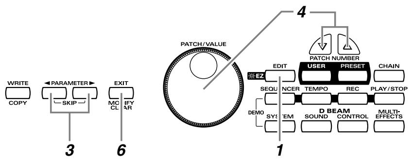 ROLAND HPD-15 - Changing the Settings of a Patch (EZ Edit) - 1