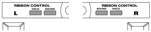 RIBBON CONTROL L HOLD SOUND R RIBBON CONTROL SOUND HOLD R
