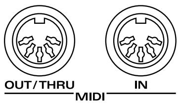 OUT/THRU MIDI IN