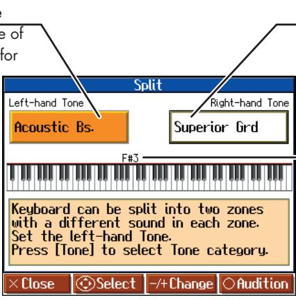 ROLAND HPI-7S - Press the [Split] button. - 1