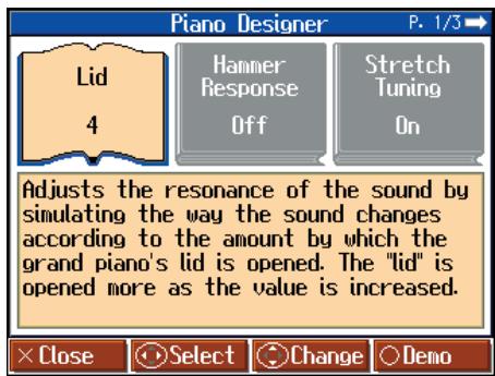 ROLAND HPI-7S - Detailed Settings Screen - 1