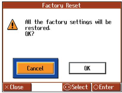 ROLAND HPI-7S - Restoring the Original Default Settings (Factory Reset) - 2
