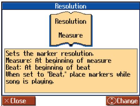 ROLAND HPI-7S - ■Assigning a Marker in the Middle of a Measure (Resolution) - 1
