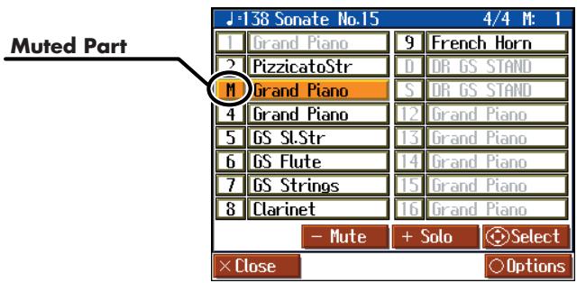 ROLAND HPI-7S - Preventing a Part from Playing (Mute) - 1