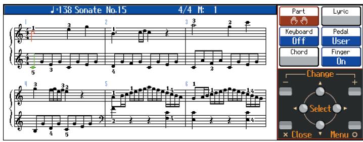 ROLAND HPI-7S - Press the [ (Notation)] button one or more times to display a screen like the following. - 1