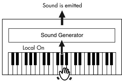 ROLAND HPI-7S - - Disconnecting the Internal Sound Generator and Keyboard (Local Control) - 2