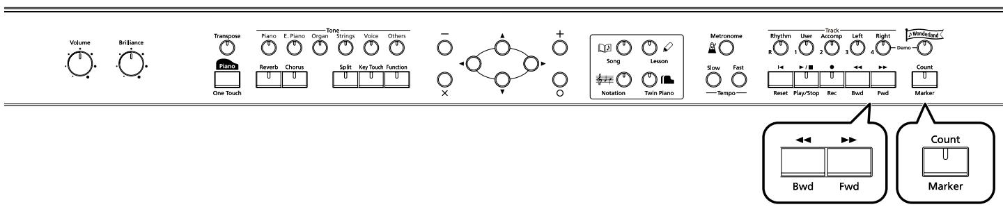 ROLAND HPI-7S - Assigning Markers to a Song for Repeated Practice - 1