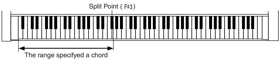 ROLAND KR-117 - Play a chord on the Lower-part of keyboard. - 1