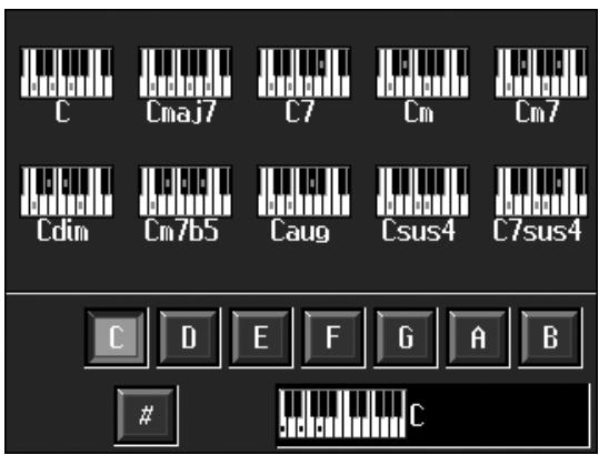 ROLAND KR-117 - Touch the root of the chord you want to learn about. - 1