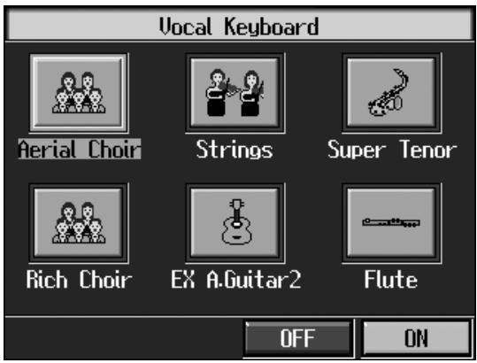 ROLAND KR-117 - Touch  in Step 2 of "How to select Vocal Effect" (p. 47). - 1